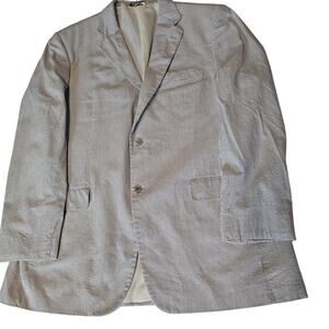 Cesarani Striped Cotton Sports Coat Blazer Jacket Two-Button Men's 46L/40L 3618